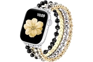 Lerobo Beaded Bracelet Band Compatible with Apple Watch 42mm/41mm/40mm/38mm/44mm/45mm/46mm for iWatch Series 11 10 9 8 7 6 5 