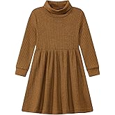 Vieille Toddler Baby Girls Fall Clothes Soft Knit Turtleneck Sweater Dress Long Sleeve Winter Outfits 2-6 Years