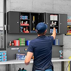 Fesbos Metal Wall Cabinets for Storage with Locking