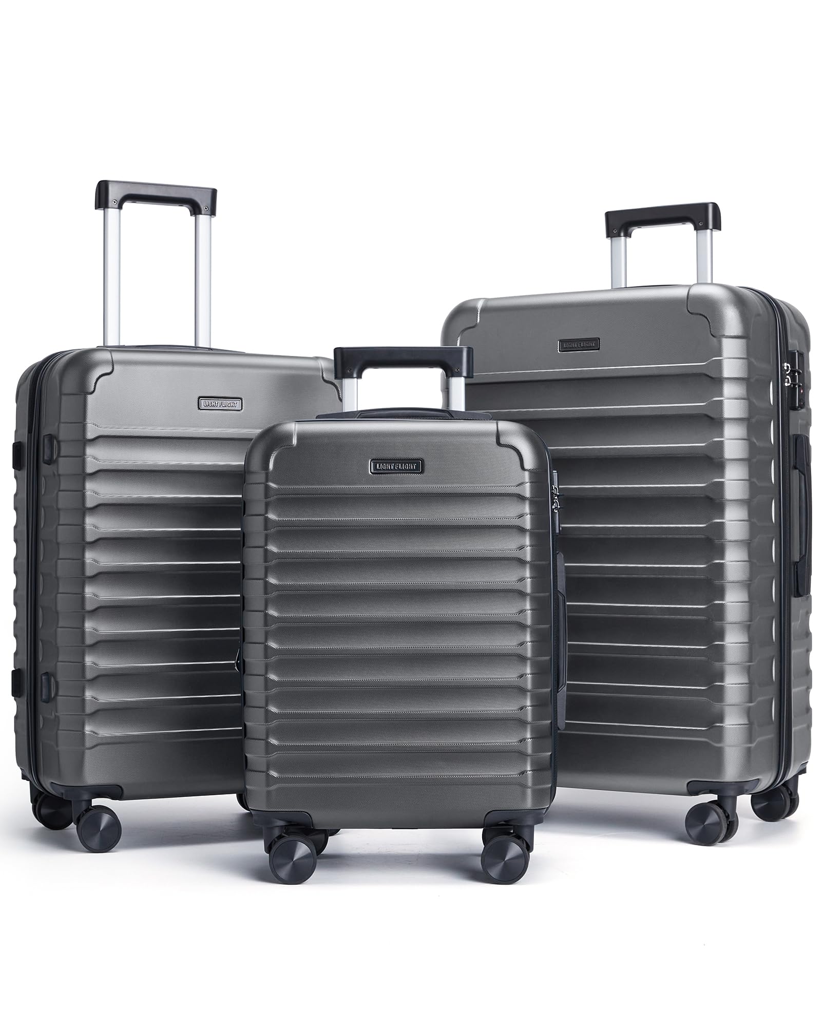 LIGHT FLIGHT Luggage Sets, 3 Piece Durable Suitcase