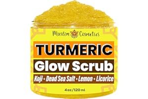 Turmeric Dead sea salt scrub | Kojic Acid | Licorice root | Face & Body | 100% Natural | Jojoba oil || Made in Canada - Musli