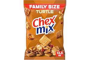 Chex Mix Turtle Snack Mix, Indulgent Snacks, Family Size, 13.5 oz