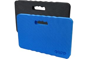 qqpp EVA Foam Kneeling Pad Extra Thick for Gardening Yoga Work Out Exercise Bathing Baby Garden Kneeler Mat. 2 Pack, Black + Blue. QQKP-DGx2N
