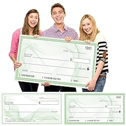 2 Pieces Giant Blank Check Fake Checks Oversized
