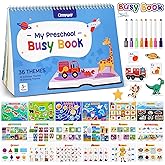 URMYWO Montessori Preschool Busy Book for Toddlers 3-5, Preschool Learning Activities with Tracing, Matching & Coloring, Trav