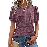XIEERDUO Womens Tops Summer Short Sleeve Sweater Dressy Casual Blouses Business Trendy Tunic Shirts Fashion Clothes 2026