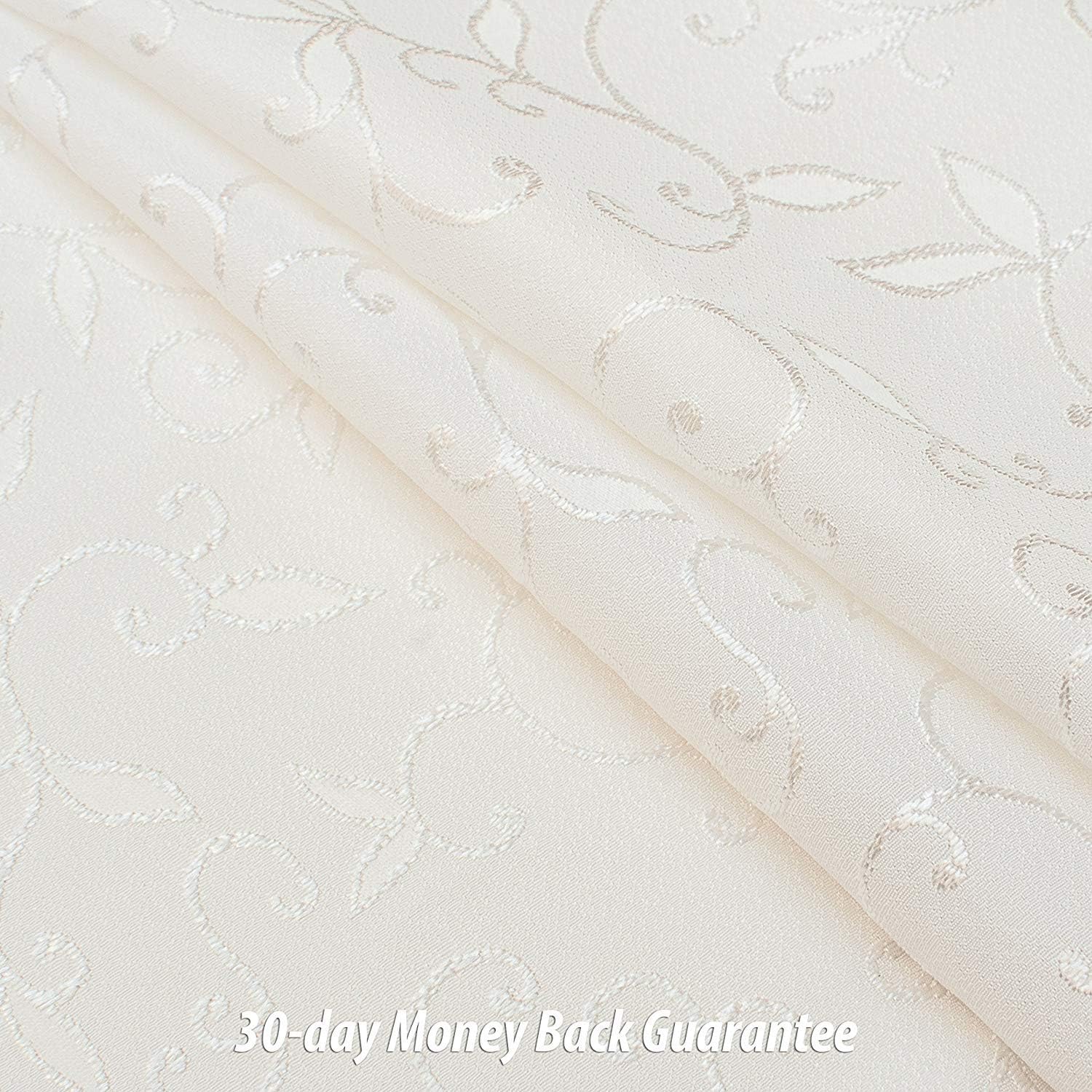 Turkish Ivory Tablecloth Polyester Table Linen - Stain Resistant Wrinkle free Non-Iron Oblong Square Round Thanksgiving Tablecloth Christmas Tablecloth New Year Eve Gift (IVORY, Rectangle 52"x70"): Home & Kitchen