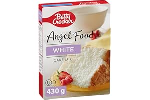 BETTY CROCKER - CAKE MIX - White Angel Food Cake Mix, 430 Grams Package, Baking Mix, Just Add Water, Tastes Like Homemade, Ea