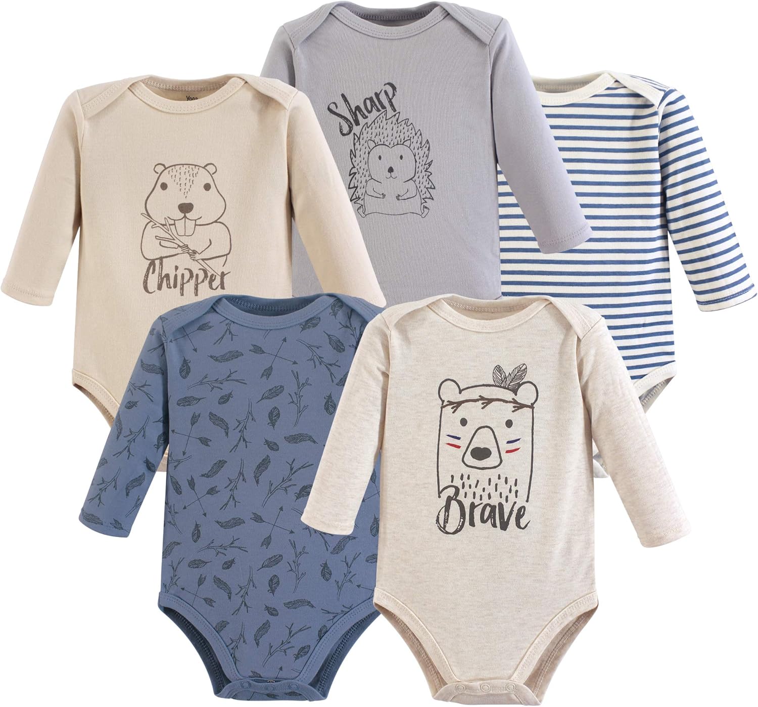 Yoga Sprout Unisex Baby Cotton Bodysuits: Clothing