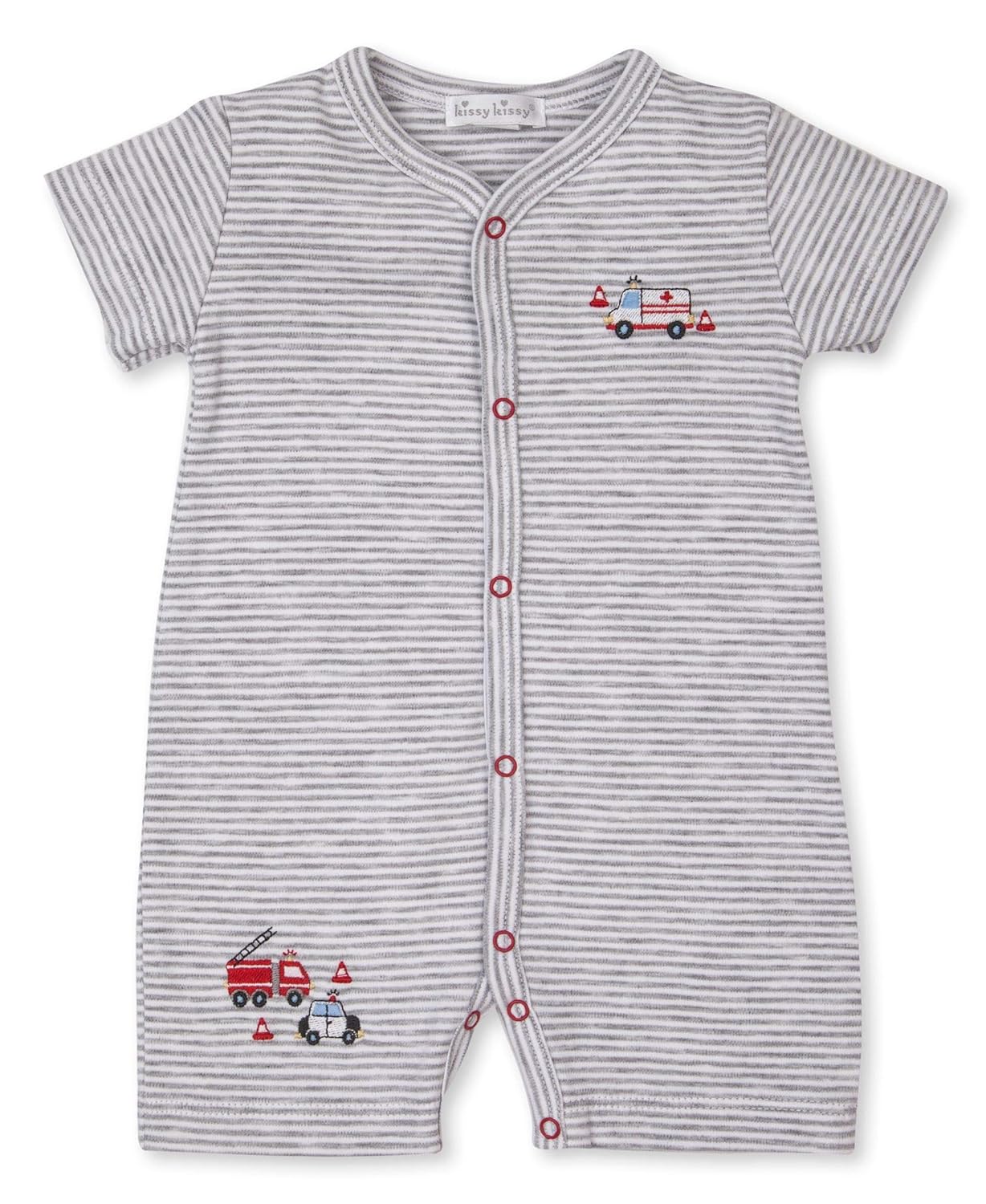 Buy Kissy Kissy BabyBoys Infant City Rescue Stripe Short PlaysuitGray