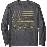 Veteran of The United States Army Camouflage US Flag Veteran Long Sleeve T-Shirt