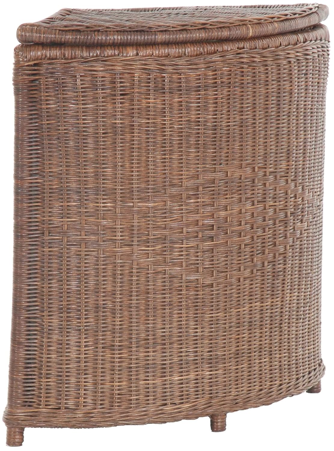 korb.outlet Großer Wäschekorb Ecke/Wäschetruhe aus echtem Rattan