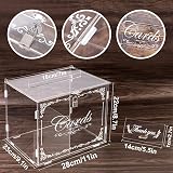 Benjia Acrylic Wedding Card Box Clear with Lock and Slot 28x22x23cm view 2