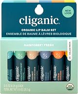 Cliganic USDA Organic Lip Balm Set 6 Flavors Natural Moisturizer Cracked Dry view 1