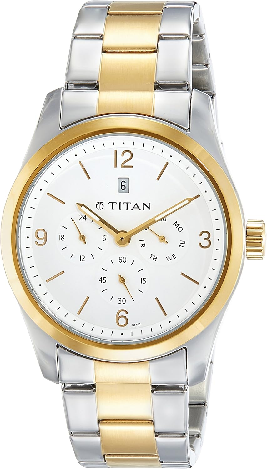 Buy Titan Gents Classique Analog White Dial Men's WatchNM9493BM01