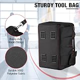 WORKPRO 12-inch Wide Mouth Tool Bag Black Red 600D Polyester Multiple Pockets view 4