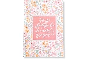 ELLY AND GRACE Bible Journal for Women - Christian Gifts for Women Daily Journal Prayer Journal Bible Journaling Supplies for Bible Study Gratitude Journal - 8.5" x 5.5" - 150 Page Lined Journal (He Is Faithful)