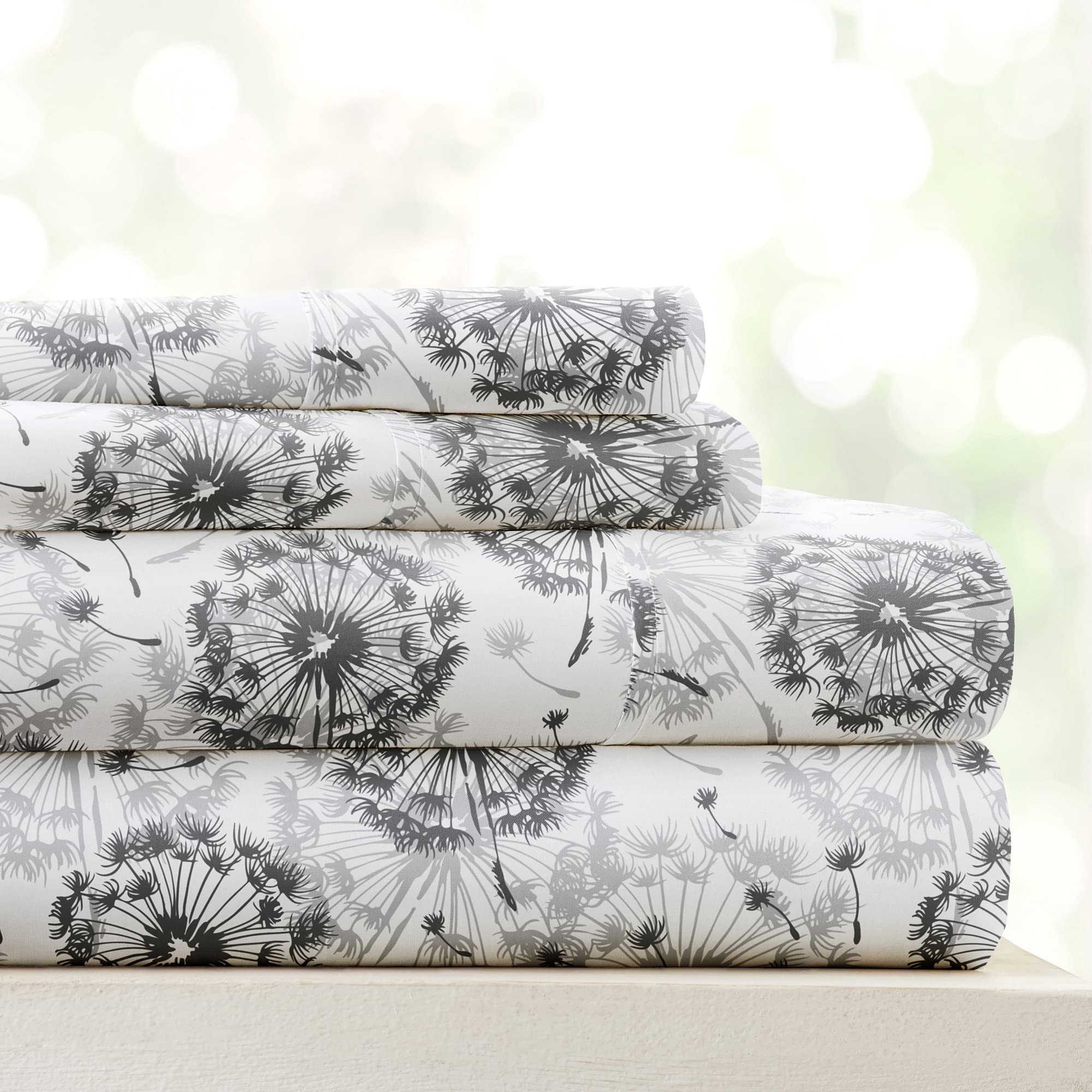 Linen Market 3 Piece Sheet Set Make A Wish Patterned, Twin, Gray