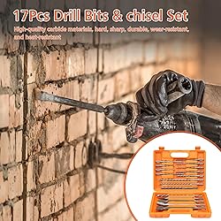 Axelord 17Pcs SDS Plus Rotary Hammer Drill Bit