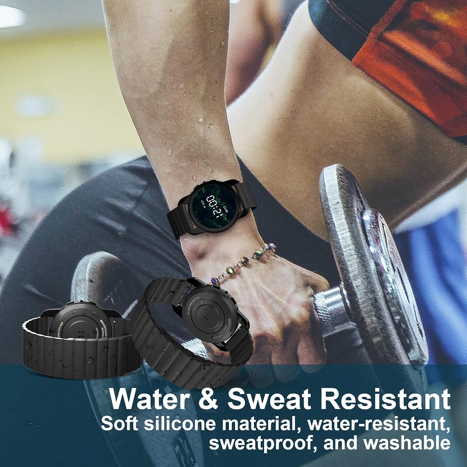 Watch Band, Magnetic Smartwatch Bands, Silicone Strap Quick Release 20mm 22mm Smartwatch Straps for Women Men Watch Strap with Spring Bar Compatible with Galaxy Watch Active Gear S2 S3 Frontier GT: Clothing