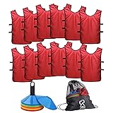Soccer Cones (Set of 50) and Sports Jerseys Pinnies