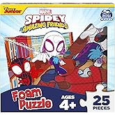 Spin Master Games, Marvel Spidey and His Amazing Friends Puzzles, Squishy Foam Puzzle, 25 Pieces, Spiderman Toys, for Ages 4 