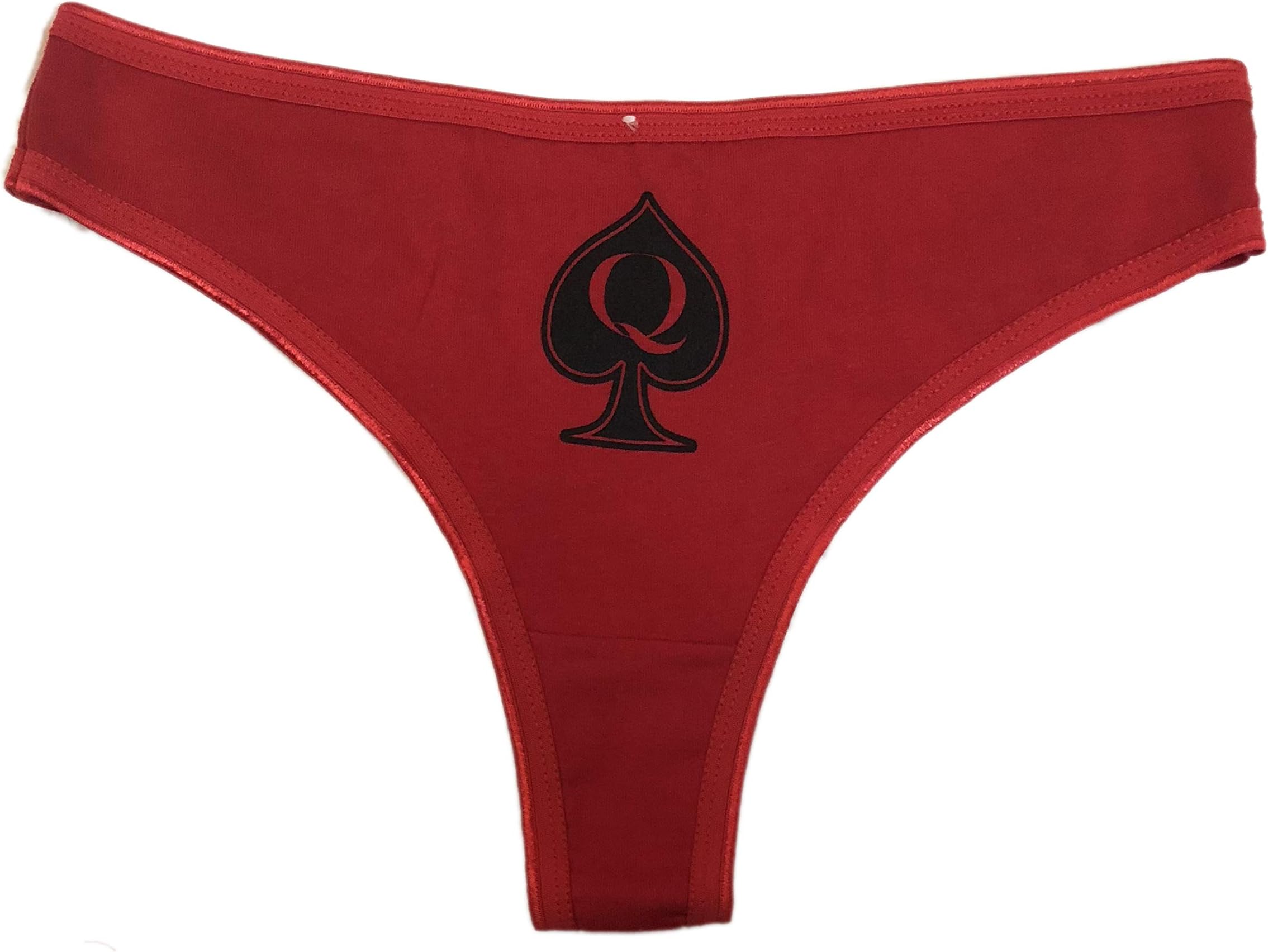 Queen of Spades QoS Thong Panty Spade with Letter Q