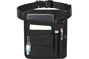 Likesing Server Apron Waist Pouch, Restaurant Tool Pouch Bag with Adjustable Belt, Utility Waiter Waist Money Bag Working Ser