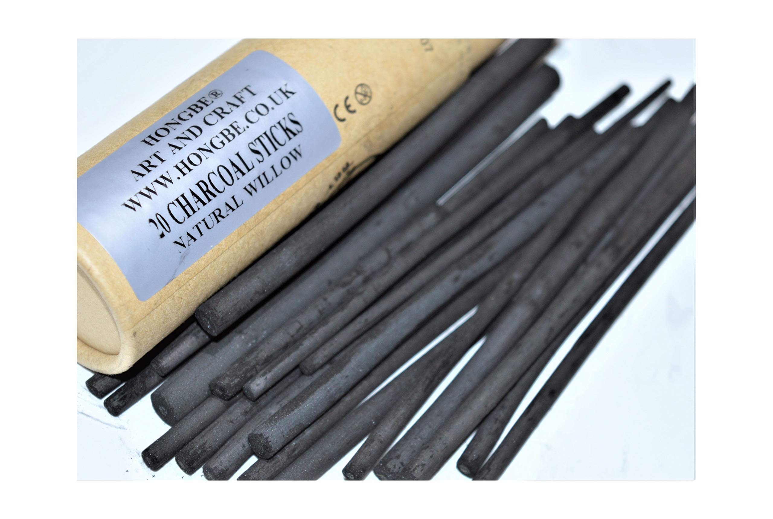 HONGBE Artist Assorted Willow Charcoal Sketch Shading Drawing Natural Sketching Sticks