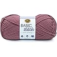 Lion Brand Yarn, Basic Stitch Anti-Pilling Yarn for Crocheting and Knitting, Deco Rose, 1 Pack
