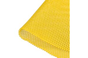 Rebower Speaker Grill Cloth Stereo Mesh Fabric Protective Dustproof Cloth, [for Home Speaker Repair] - 19.7 Inch x 59 Inch/Yellow