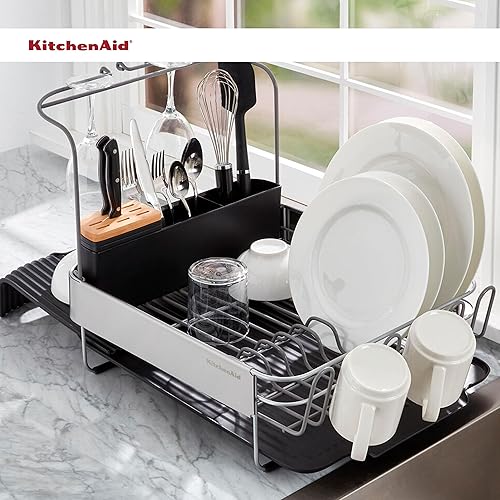 KitchenAid Full Size, Rust Resistant Expandable Dish Rack with