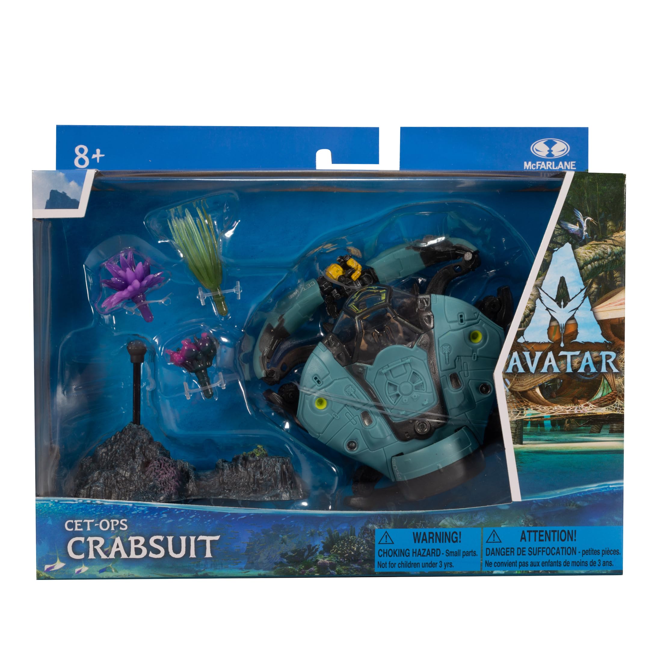 McFarlane Toys, Disney Avatar, World of Pandora CET-OPS Crabsuit and RDA Driver Avatar Movie Action Figure Set, Disney Toys Collectible Figure – Ages 8+