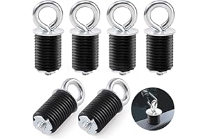 DAYDOOR Tie Down Anchor, ATV Anchors Compatible with Polaris RZR 800 900 1000 XP Turbo Pro Sportsman 450 570 850 ACE with 1" Hole Polaris RZR Accessories(6 Pcs,Black)