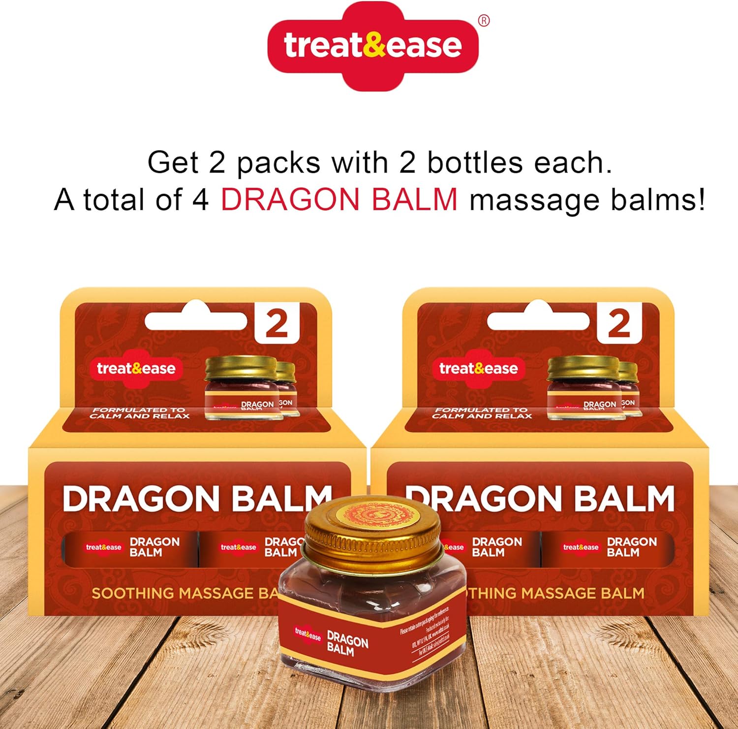 4pk Dragon Balm Soothing Massage Helps Pain Relief Massage Cream