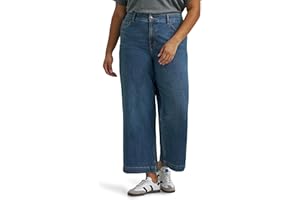 Lee Womens Plus Size Legendary 26" Wide Leg Crop JeanJeans