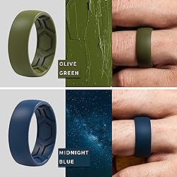 ThunderFit Silicone Rings for Men, Breathable