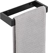 SAYAYO Hand Towel Holder Wall Mounted Black 20CM SUS304 Stainless Steel