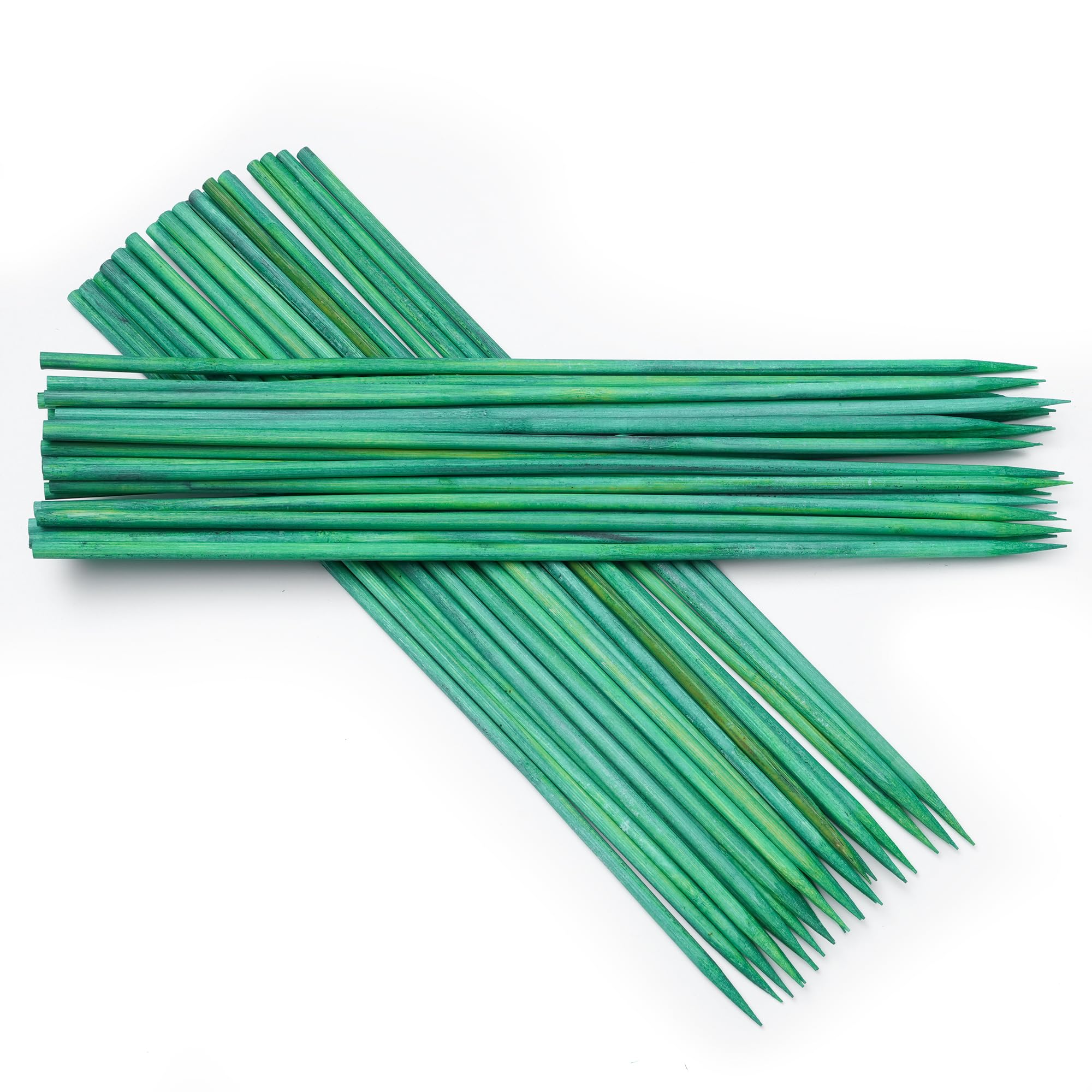 Plant Supports for Outdoor Plants | 30cm Long 50Pcs Bamboo Garden Canes Plant Sticks Support | Plant Supports for Indoor Plants Straightening & Securing Stems | Green House Plant Stakes and Supports