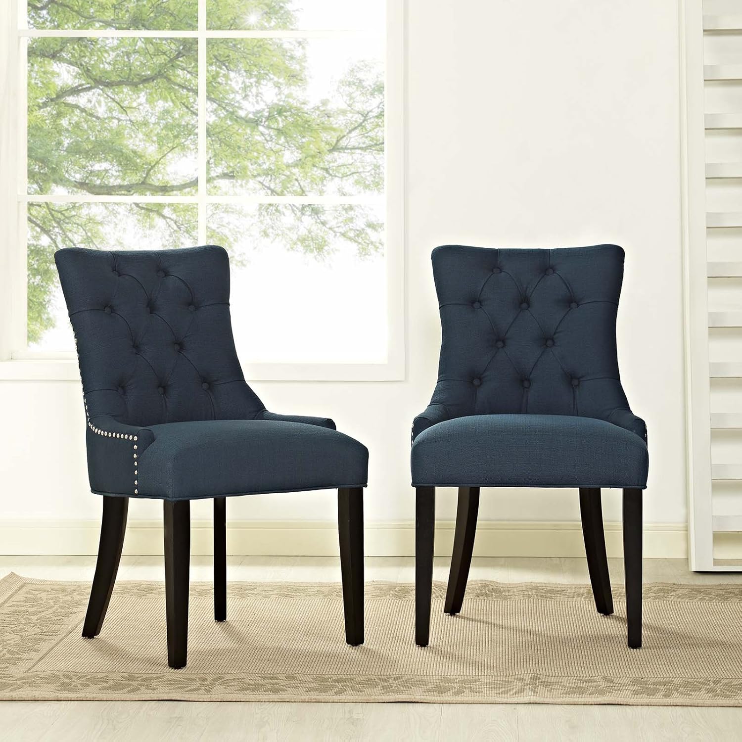 Best Dark Blue Tufted Dining Chairs