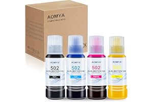 Aomya Compatible Sublimation Ink Refill Bottles for Ecotank ET-2750 ET2760 ET-2803 ET-3750 ET-4750 ET-3760 ET-4760 ET-2850 ET
