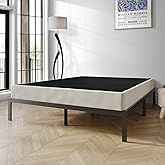 Castle Place Queen 5-Inch Wooden Box Spring with Linen Slipcover, Warm Grey