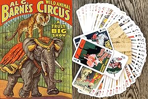 FLONZGIFT Retro Circus Playing Cards (Poker Deck 55 Cards All Different) Vintage Circus Clowns Animals Hymnast Athlete Vintage Barnes Circus Poster