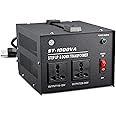 ZGROCK 1000 Watt Voltage Transformer- Step Up and Down- Circuit Breaker Protection Universal Dual Output Step Up & Step Down Power Transformer 110V to 220V/220V to 110V