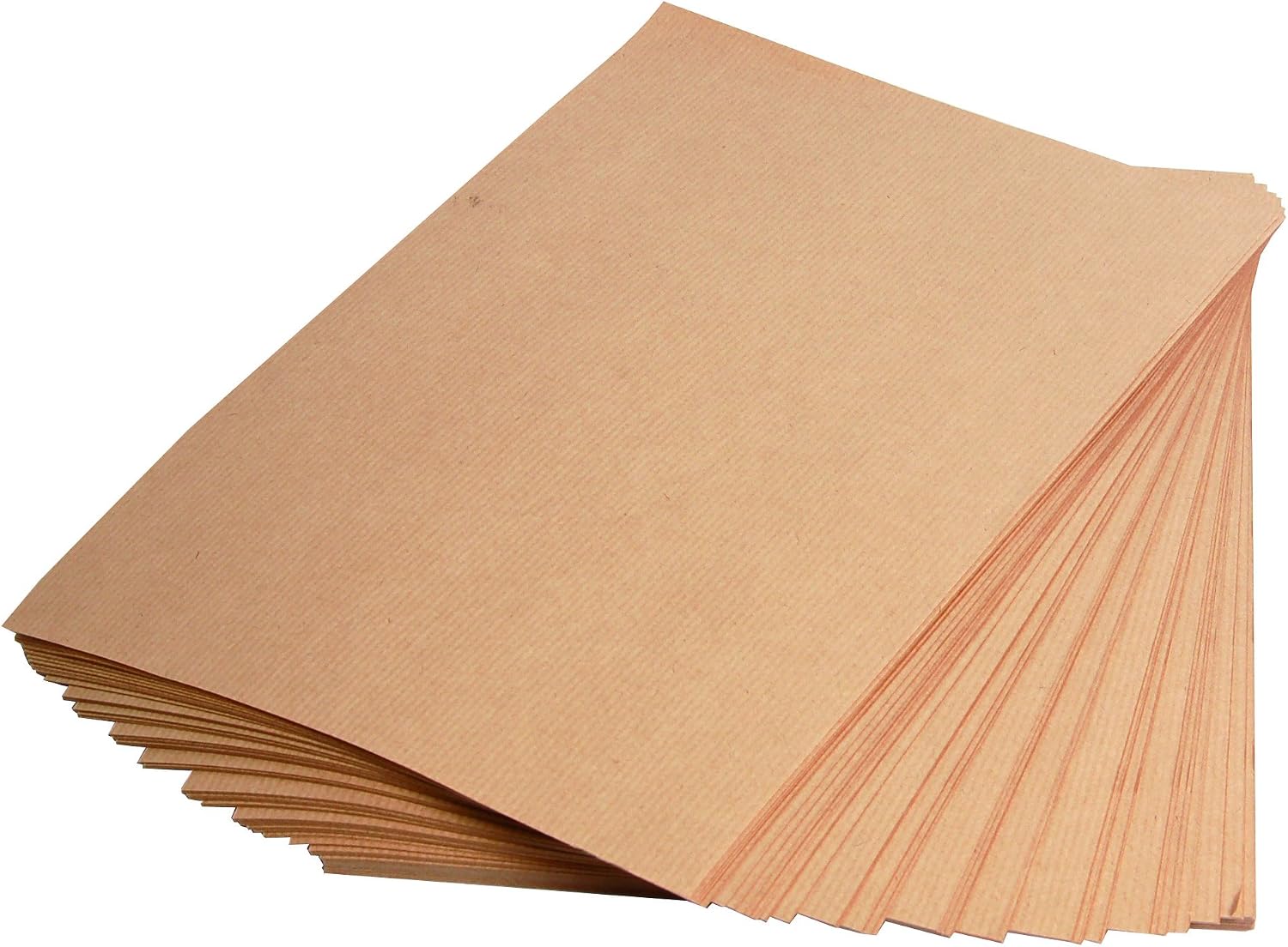 Clairefontaine, Ref 975009C, Kraft Paper (25 Sheets), A2 (594 x 420mm) Sized, Natural Brown, Smooth Side & Ribbed Side