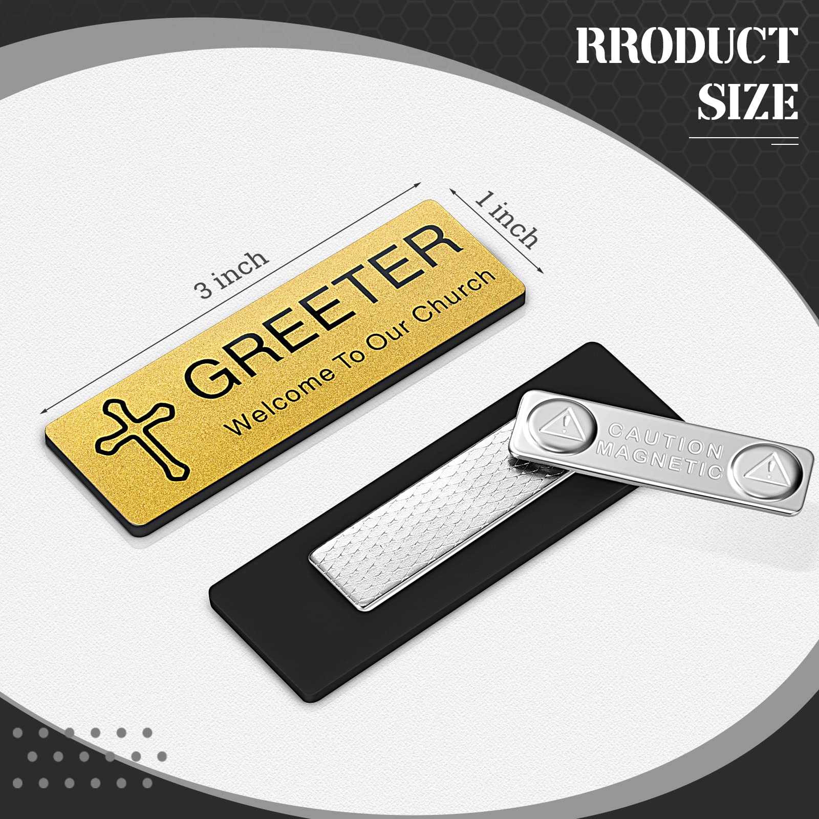 Sabary 10 Pcs Greeter Name Tag for Church to Our