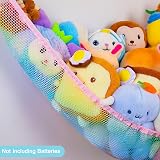 MHJY Toy Hammock for Stuffed Animals LED Light Large Corner Net view 2