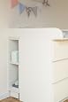 Étagère Rangement Table à Langer KraftKids - Blanc - 20x31x75cm - Compatible Commode Malm