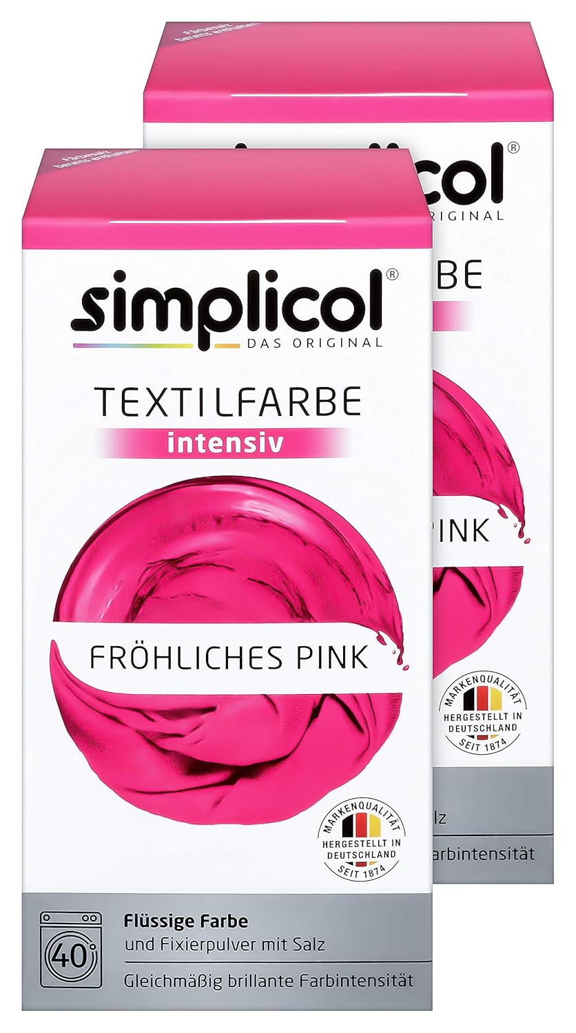 Simplicol Fabric Dye Intensive Cheerful pink Washing Machine Dye Kit