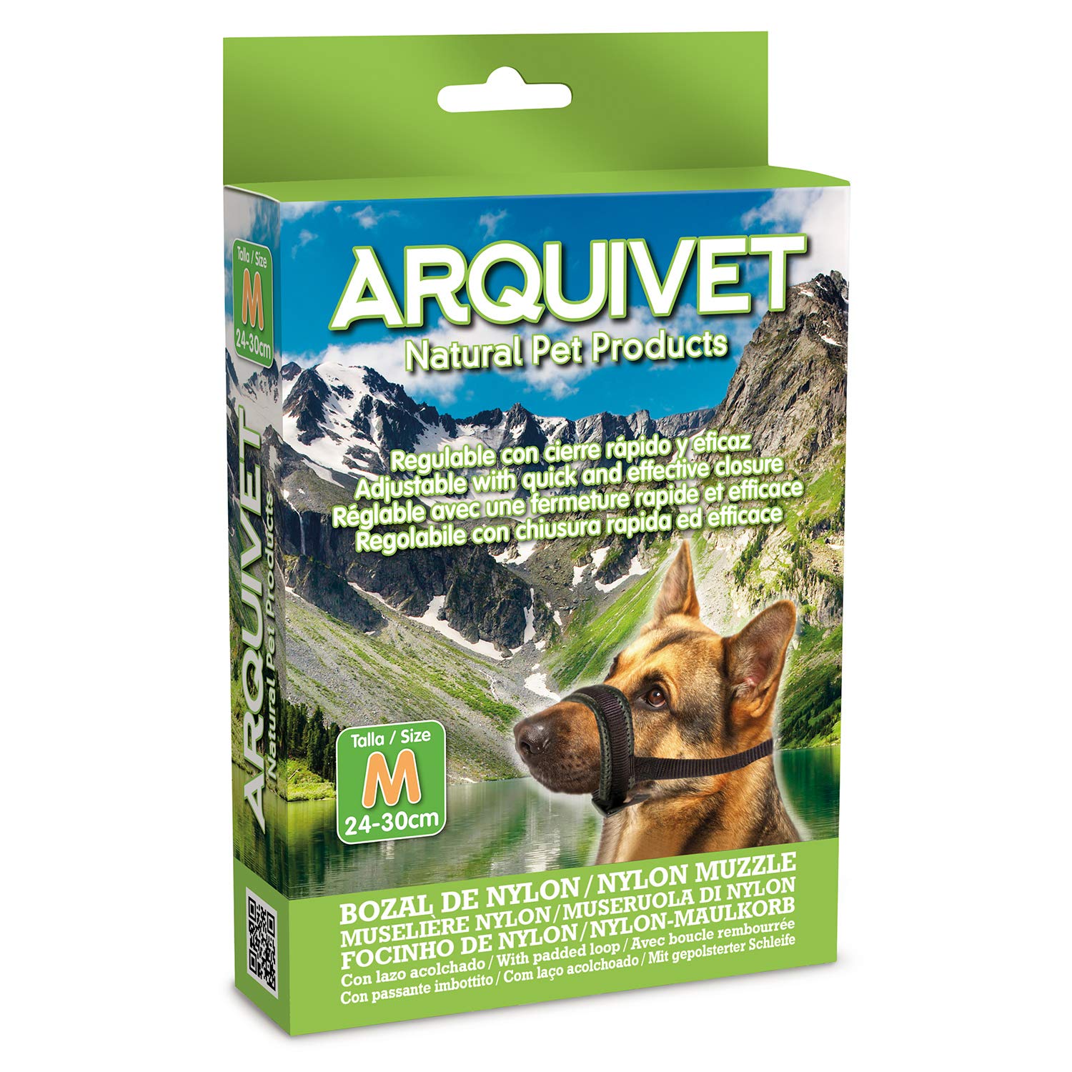 Arquivet Nylon Dog Muzzle with Padded Bow - M